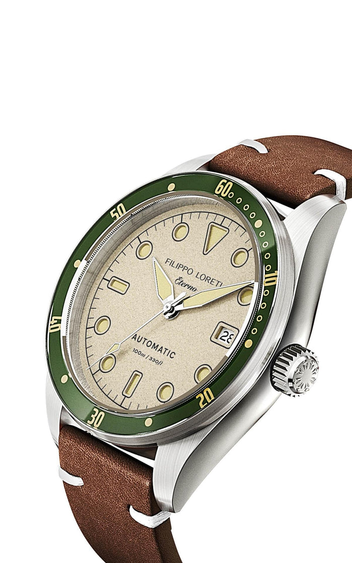 Filippo Loreti Eterno Automatic Cream Diver angled shot picture