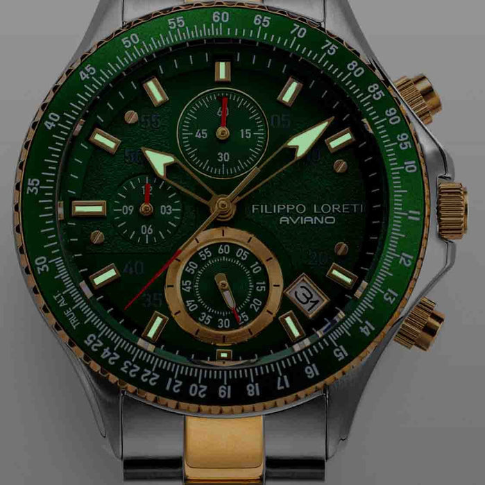 Filippo Loreti Sport Pilot Chronograph Green angled shot picture