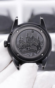 Filippo Loreti Venice Moonphase Black Gold Mesh - Watches.com - 40501