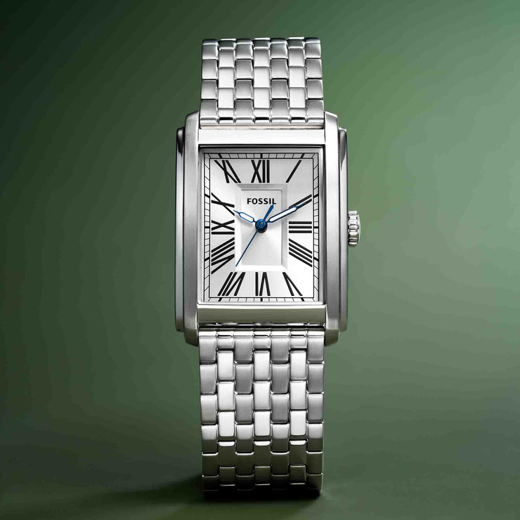 Fossil Carraway Silver SS - Watches.com - FS6008