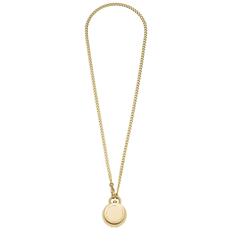 Fossil Jacqueline Gold Crystal Watch Locket Necklace - Watches.com - ES5318