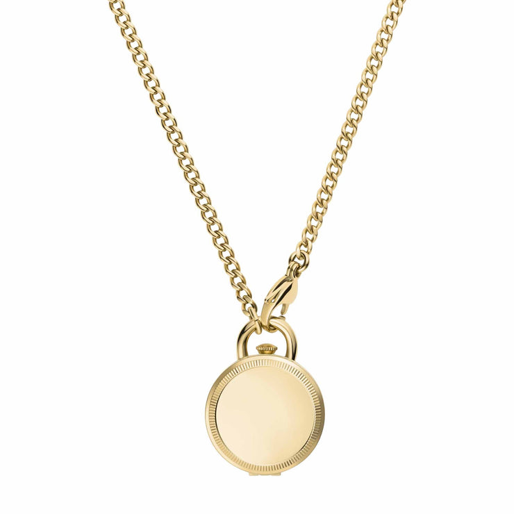 Fossil Jacqueline Gold Watch Locket Necklace - Watches.com - ES5292