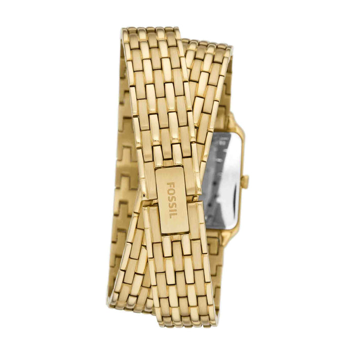 Fossil Raquel Date Gold Wrap SS angled shot picture