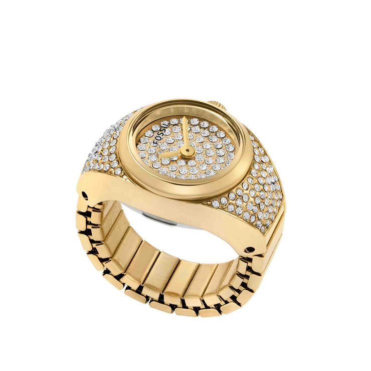 Fossil Watch Ring Gold Crystal SS - Watches.com - ES5392