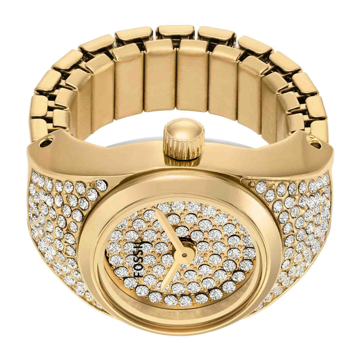 Fossil Watch Ring Gold Crystal SS - Watches.com - ES5392