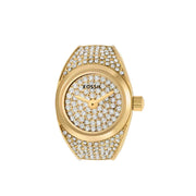 Fossil Watch Ring Gold Crystal SS - Watches.com - ES5392