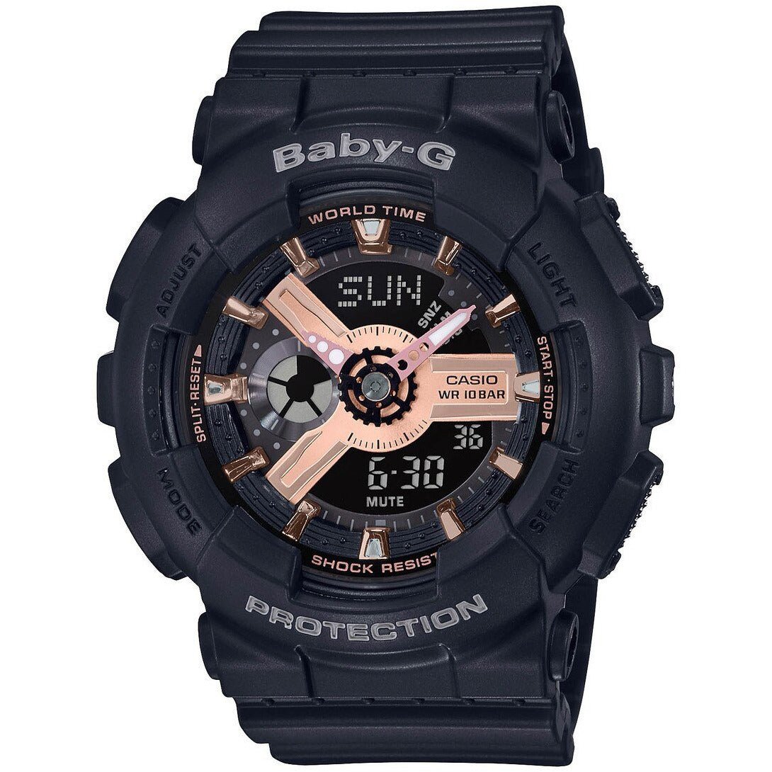 G Shock BA110RG Baby G Rose Gold Black