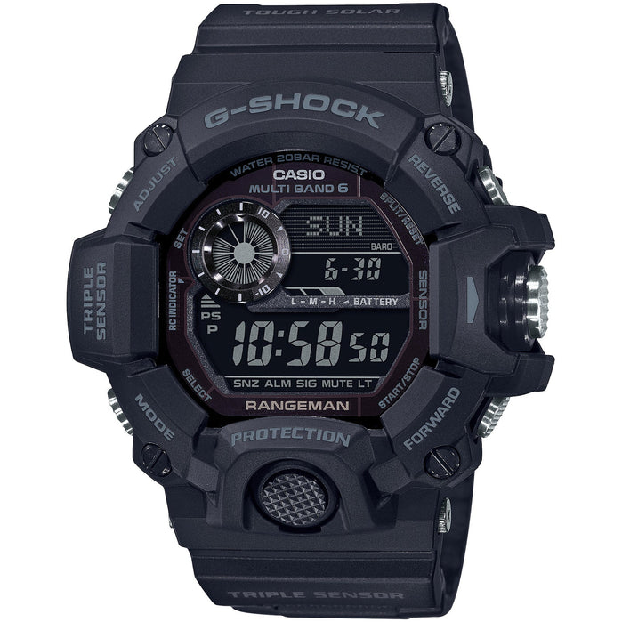 G-Shock Blackout Rangeman GW9400-1B Solar angled shot picture