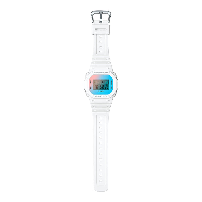 G-Shock DW5600 Beach Digital Gradient White angled shot picture