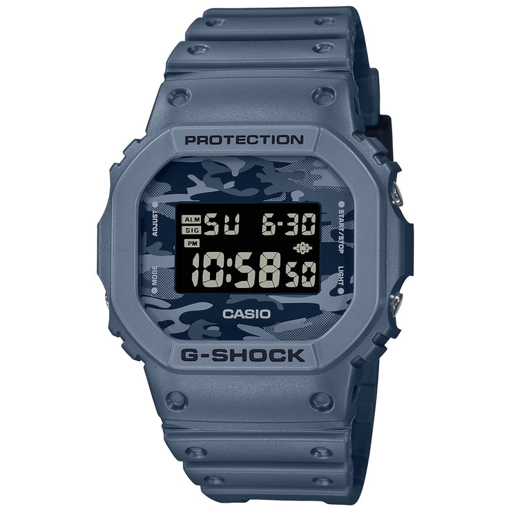 G Shock DW5600 Camo Utility Blue Watches