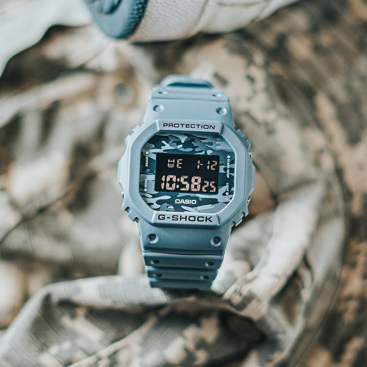 G - Shock DW5600 Camo Utility Blue - Watches.com - DW5600CA - 2