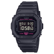 G - Shock DW5600 Digital Black Pink Ribbon - Watches.com - DW5600PK - 1