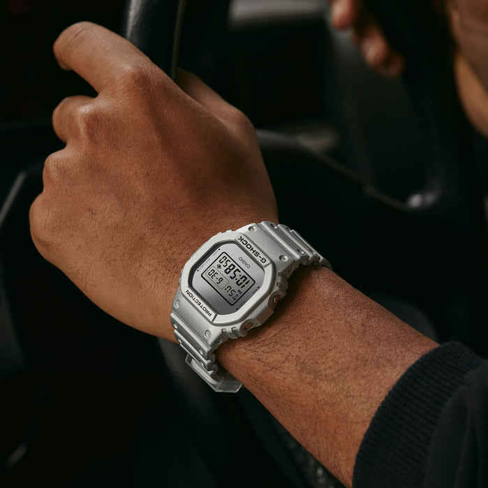 G-Shock DW5600 Forgotten Future Silver angled shot picture