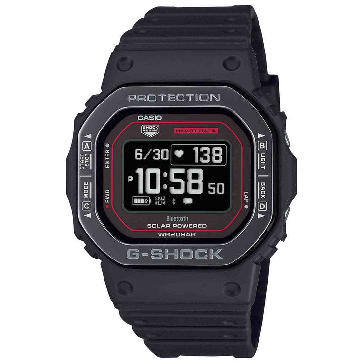 G - Shock DWH5600 G - Squad Bluetooth Gear Oximeter Black - Watches.com - DW - H5600MB - 1A4