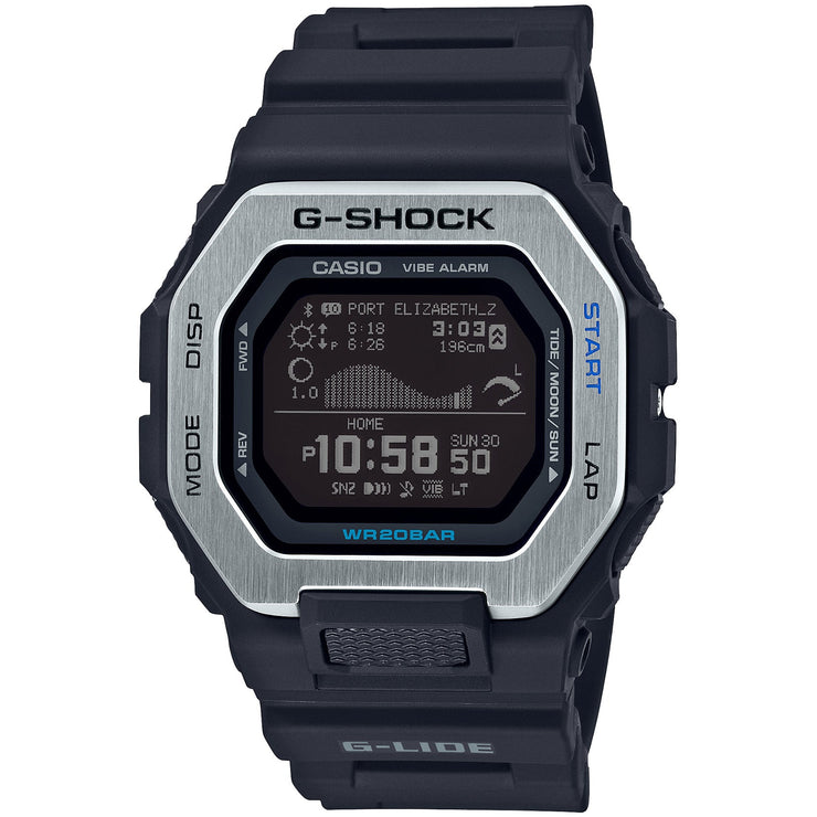 G - Shock G - Lide Tidal Connected GBX100 - 1 Black Silver - Watches.com - GBX100 - 1