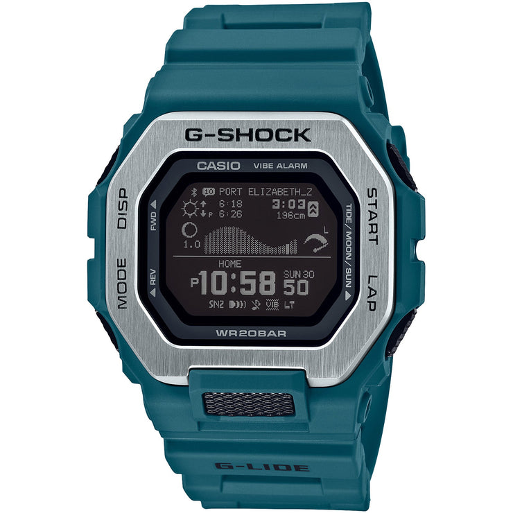 G - Shock G - Lide Tidal Connected GBX100 - 2 Teal Silver - Watches.com - GBX100 - 2