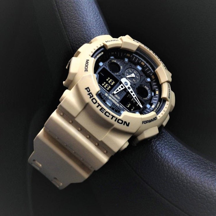 G - Shock GA - 100 Military Series Sand - Watches.com - GA - 100L - 8A