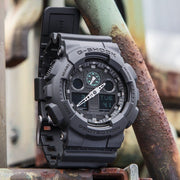 G - Shock GA - 100MB Classic X - Large Digital Matte Black Green - Watches.com - GA100MB - 1A