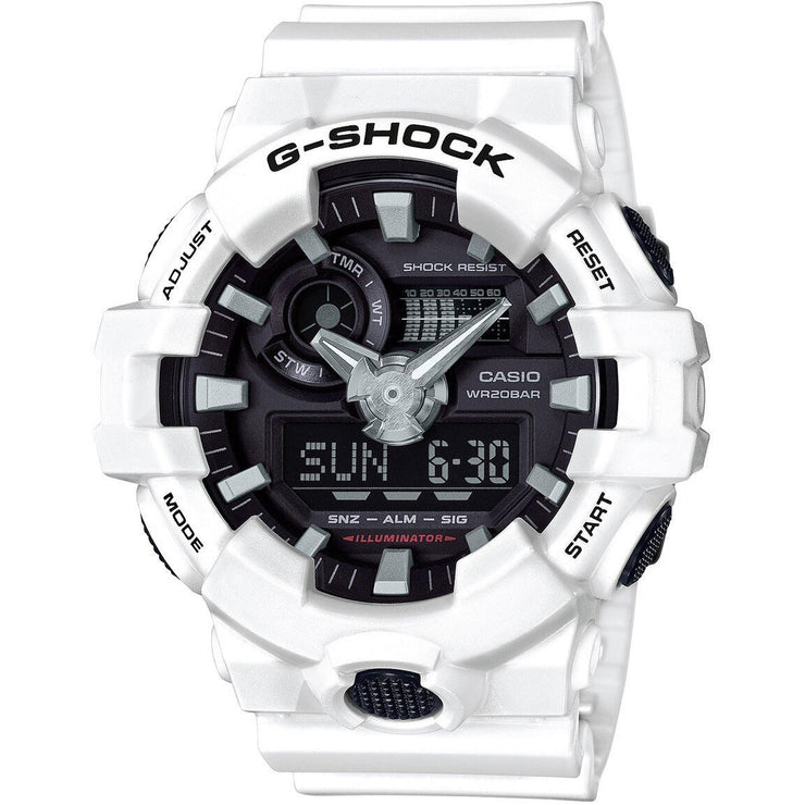 G - Shock GA - 700 Ana - Digi White Black - Watches.com - GA700 - 7A