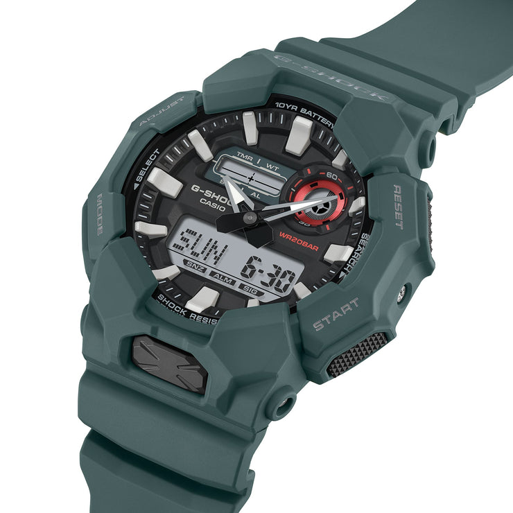 G - Shock GA010 Rugged Ana - Digi 10 Year Battery Green - Watches.com - GA - 010 - 2A