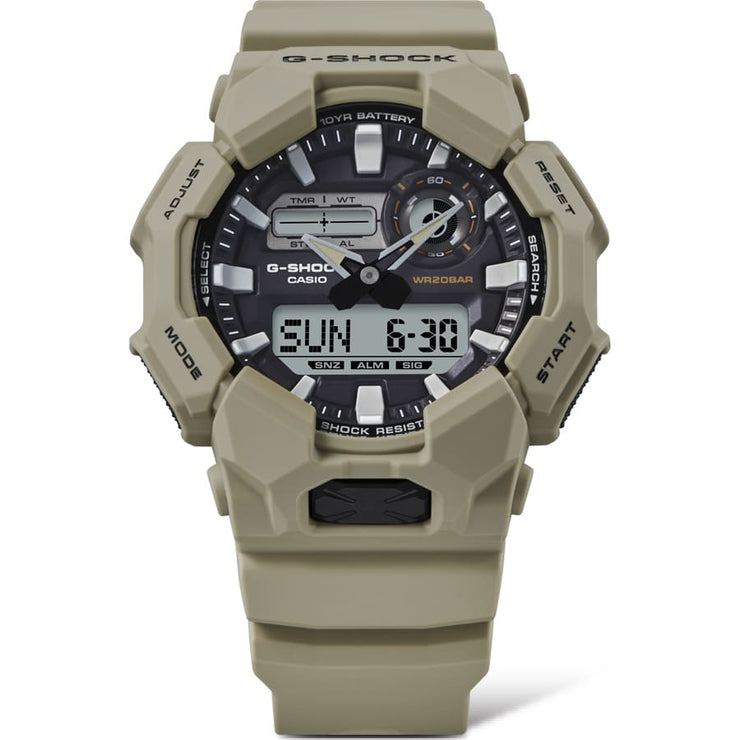 G - Shock GA010 Rugged Ana - Digi 10 Year Battery Tan - Watches.com - GA - 010 - 5A