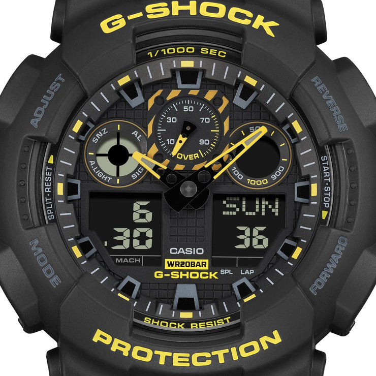 G - Shock GA100 Ana - Digi Black Yellow - Watches.com - GA100CY - 1A