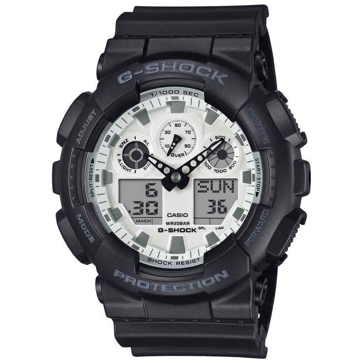 G - Shock GA100 Ana - Digi Brilliant White - Watches.com - GA100WD - 1A