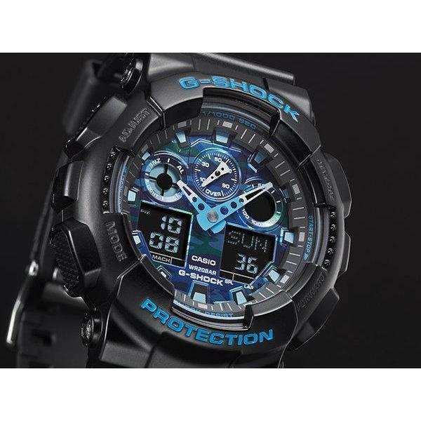 G - Shock GA100CB Ana - Digi Black Blue Camo - Watches.com - GA100CB - 1A