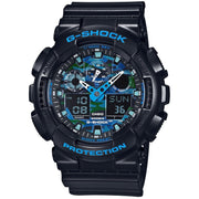 G - Shock GA100CB Ana - Digi Black Blue Camo - Watches.com - GA100CB - 1A