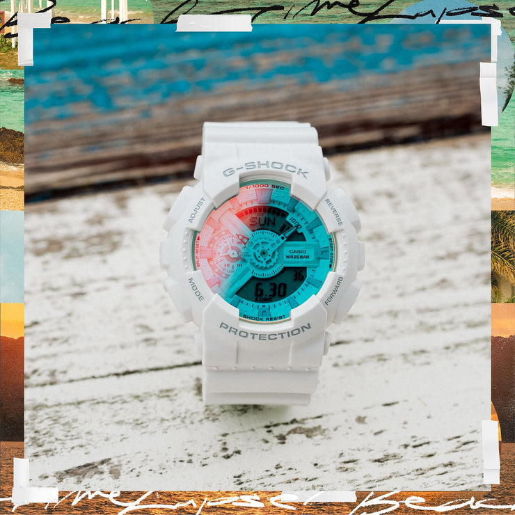 G - Shock GA110 Beach Ana - Digi Gradient White - Watches.com - GA110TL - 7A