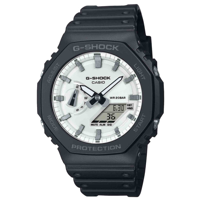 G-Shock GA2100 Ana-Digi Brilliant White angled shot picture