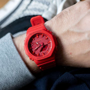 G - Shock GA2100 Carbon Core Guard Ana - Digi Red Out - Watches.com - GA2100 - 4A