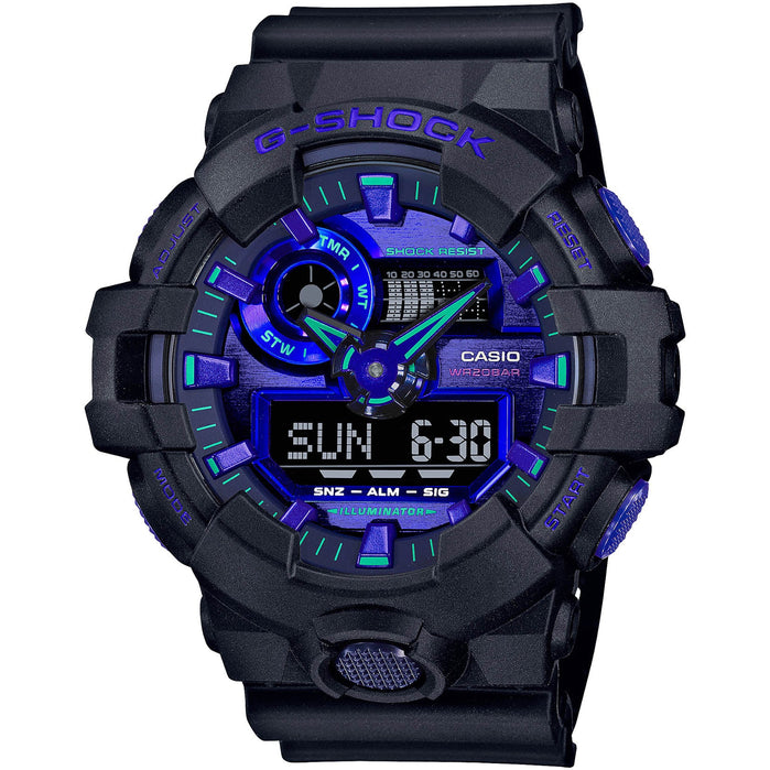 G-Shock GA700 Blue Violet Black angled shot picture