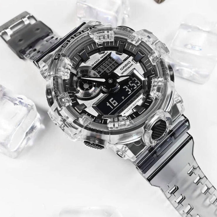 G - Shock GA700 Skeleton Ana - Digi Clear Grey - Watches.com - GA700SK - 1A