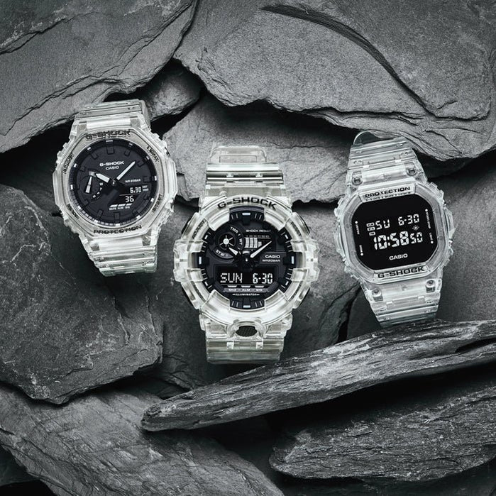 G-Shock GA700 Transparent White angled shot picture