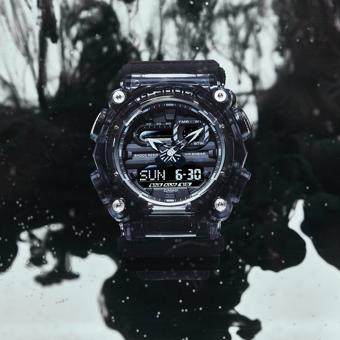 G-Shock GA900 Transparent Gray angled shot picture