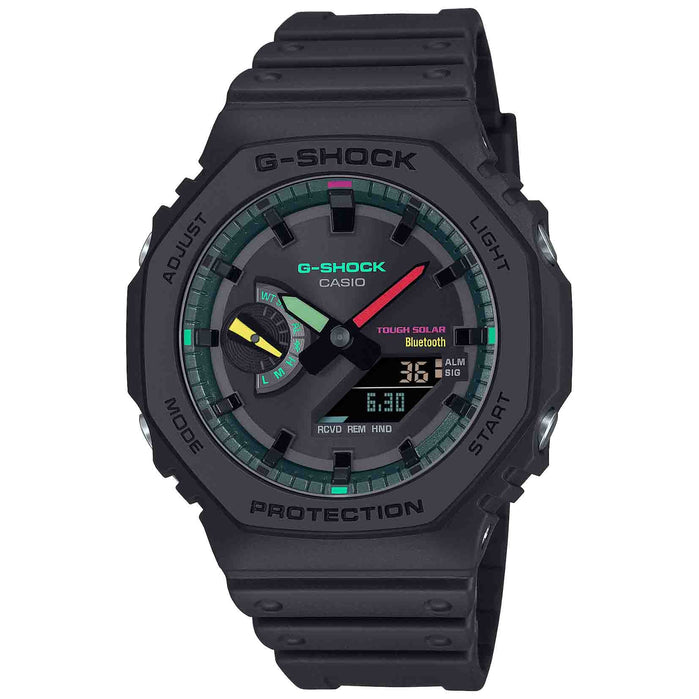 G-Shock GAB2100 Ana-Digi Flourescent Black angled shot picture