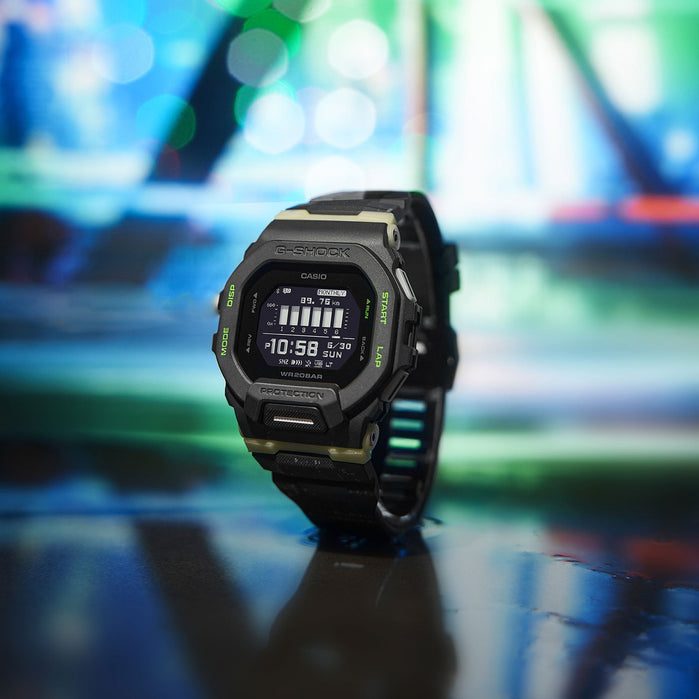 G-Shock GBD200 Midnight Runner Black angled shot picture