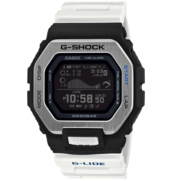 G - Shock GBX100 - 7 G - Lide Tidal Connected White Black - Watches.com - GBX100 - 7