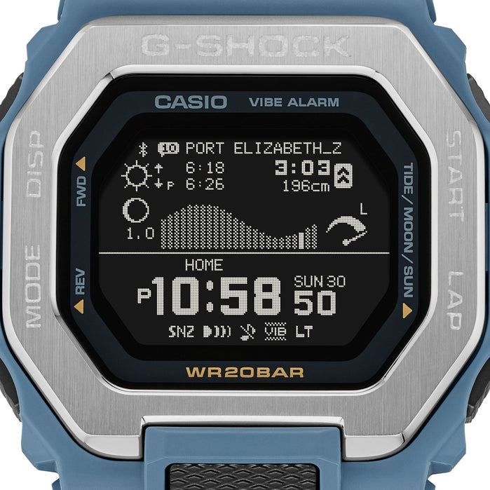 G-Shock GBX100 G-Lide Digital Natural Surf Blue angled shot picture