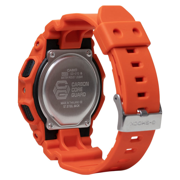 G - Shock GD010 Rugged Digital 10 Year Battery Orange - Watches.com - GD - 010 - 4