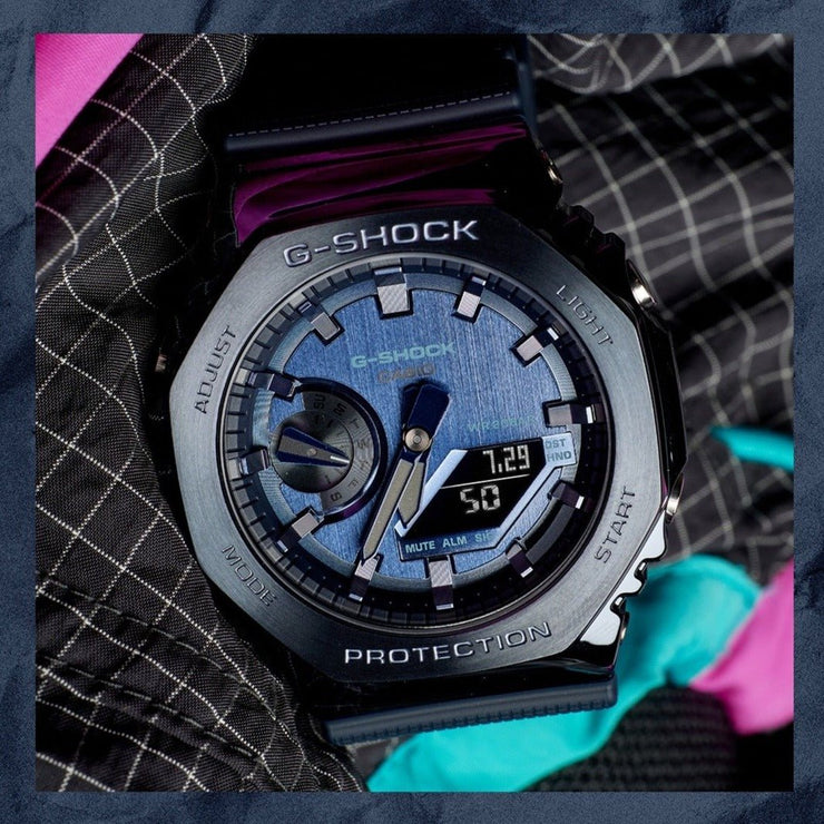 G - Shock GM2100 Metal Blue - Watches.com - GM2100N - 2A