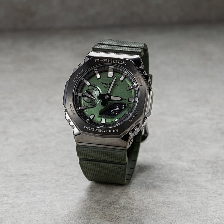 G - Shock GM2100 Metal Green - Watches.com - GM2100B - 3A