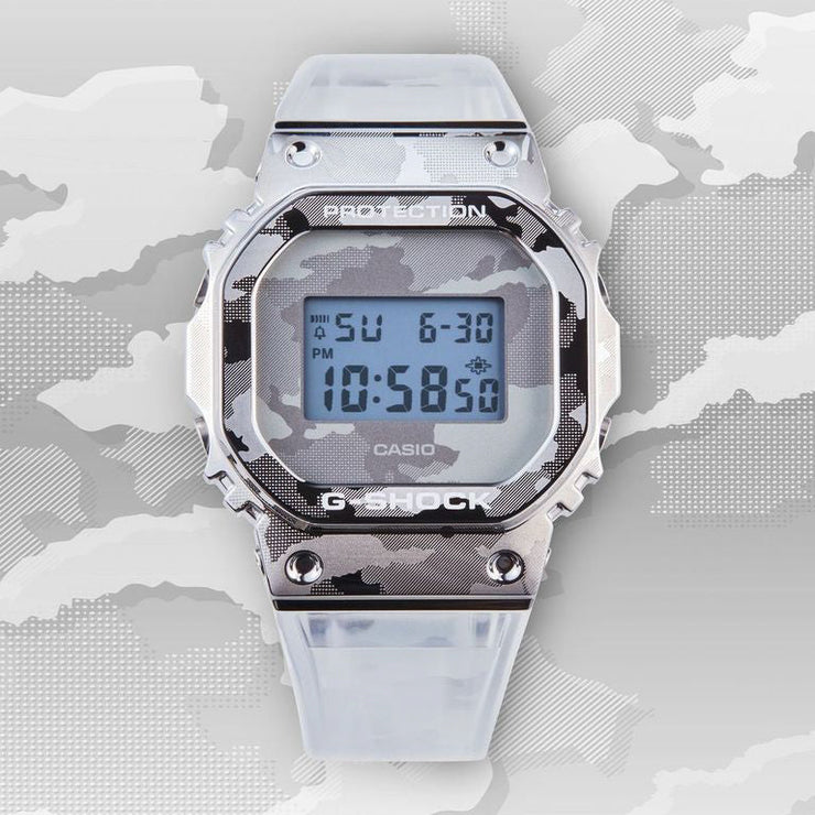 G - Shock GM5600SCM Metal Camo Silver Clear Limited Edition - Watches.com - GM5600SCM - 1