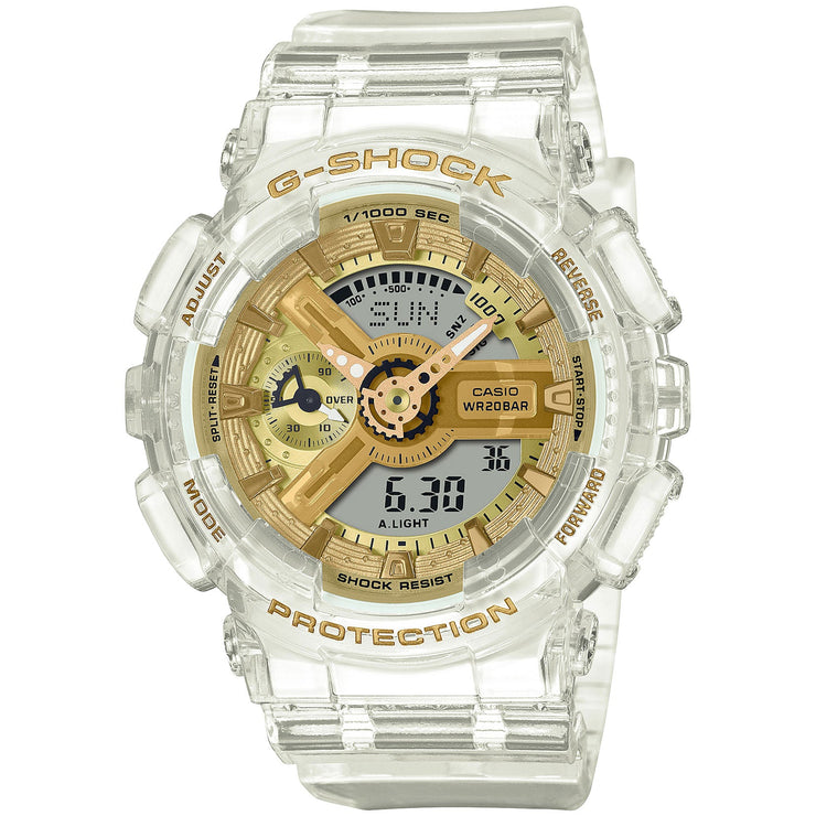 G - Shock GMAS110 Skeleton Gold Clear - Watches.com - GMAS110SG - 7A