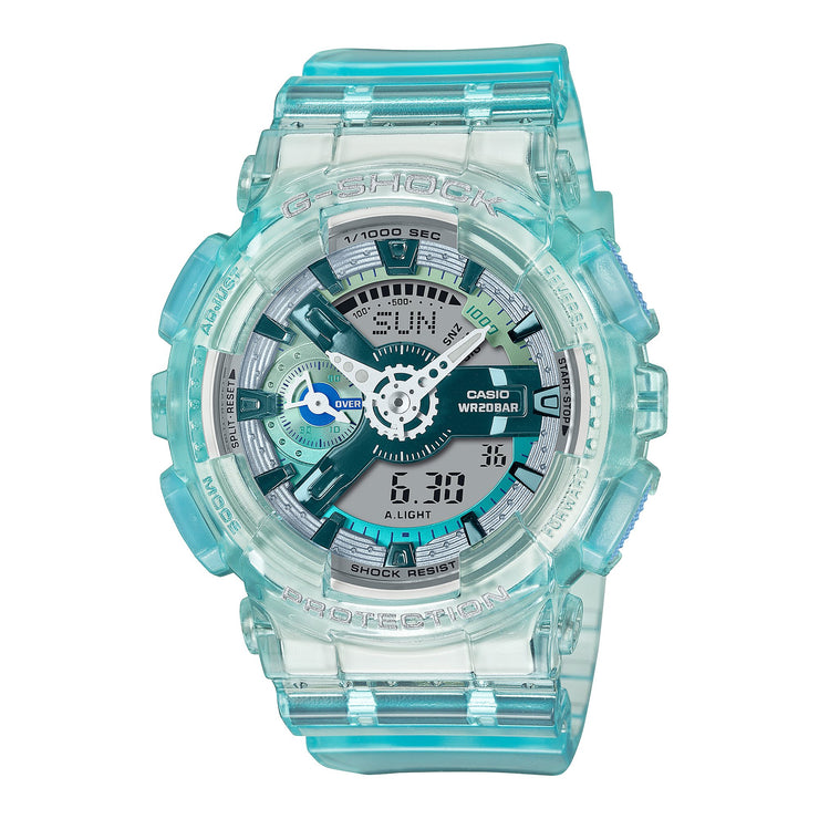 G - Shock GMAS110 Virtual World Ana - Digi Light Blue - Watches.com - GMAS110VW - 2A