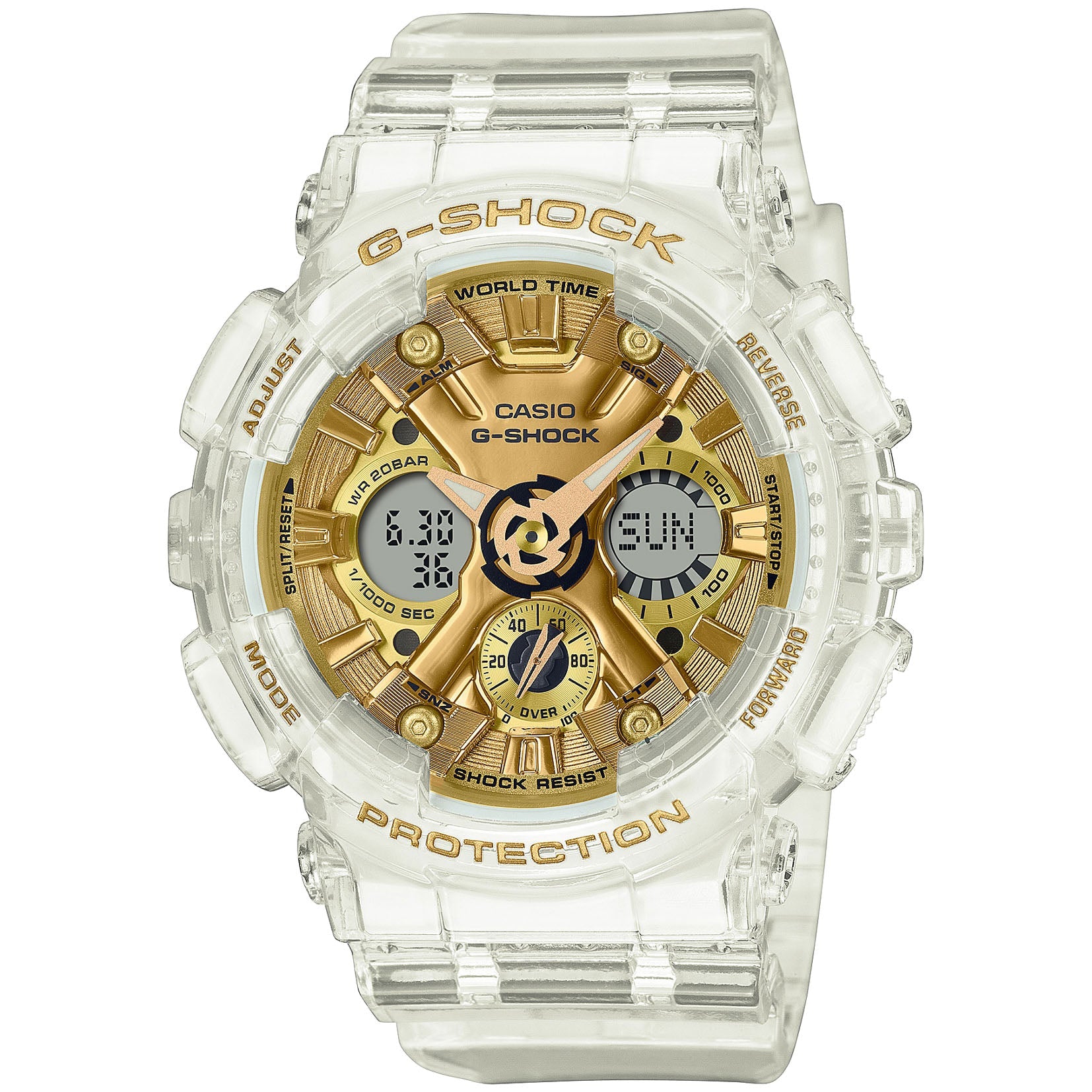 Casio skeleton gold on sale