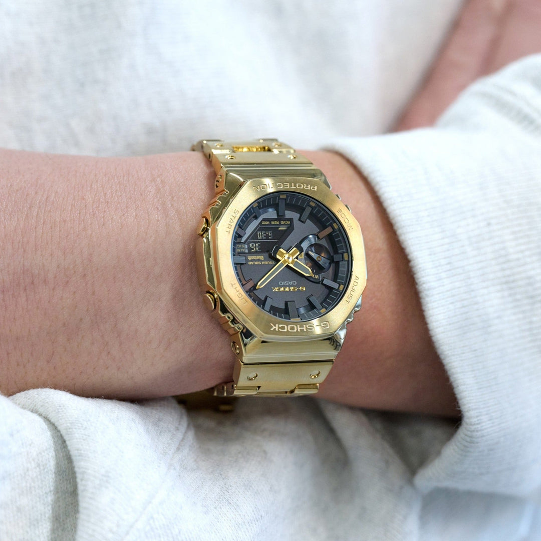 Casio g shock gold shops metal watch