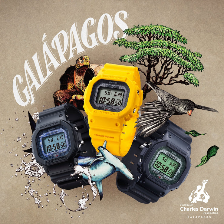 G - Shock GWB5600 Charles Darwin Foundation Yellow Limited Edition - Watches.com - GW - B5600CD - 9