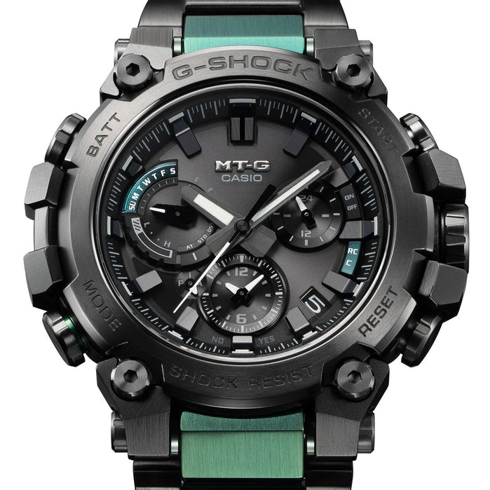 G-Shock MTGB3000 MT-G Black Green angled shot picture